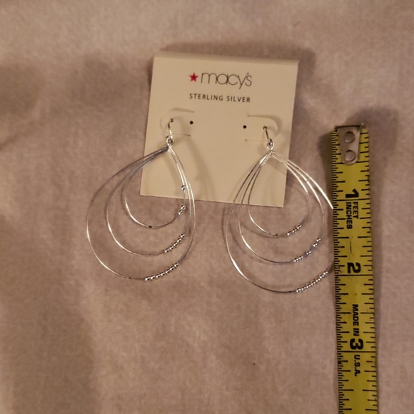 Sterling Dangle earrings (Macys) - Picture 4 of 4
